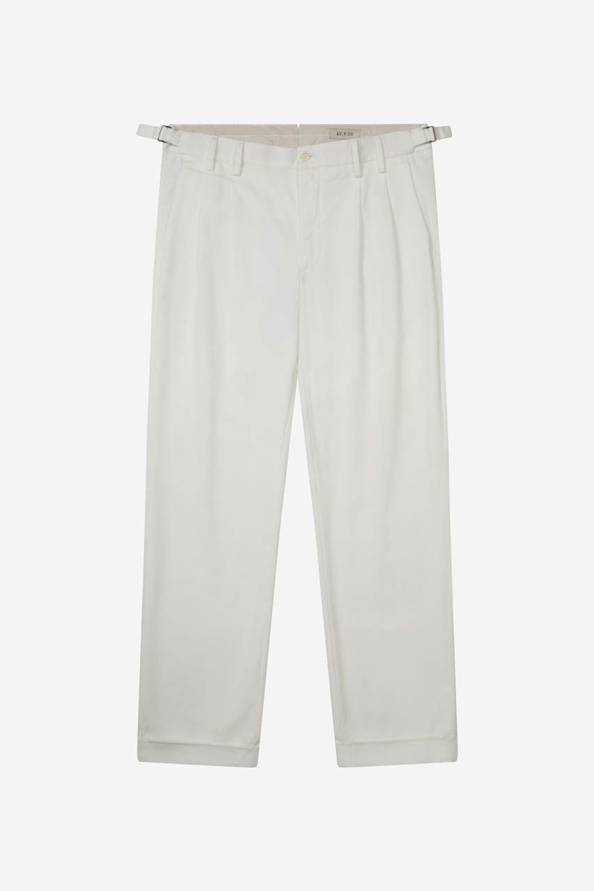 Bandplooibroek Aldo – Regular Fit Wit