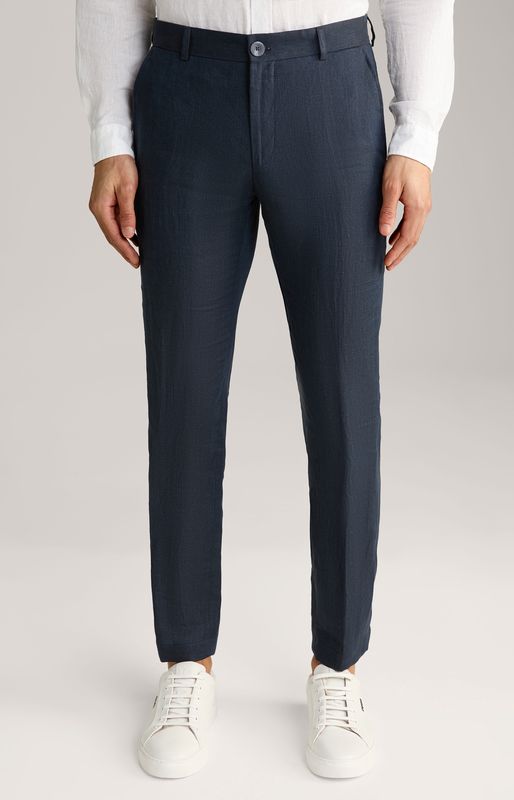 JOOP! Donkerblauwe Linnen Broek - Hank 10017599-402
