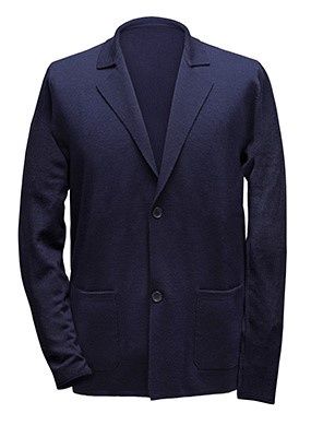 Knitted Wool Blazer – Webb. - Merino Navy W280327