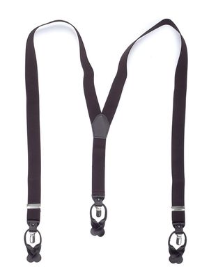 Bretels met Lederen Straps – Donkerbruin