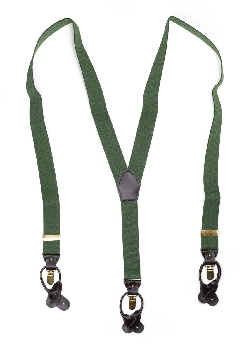 Bretels met Lederen Straps – Groen