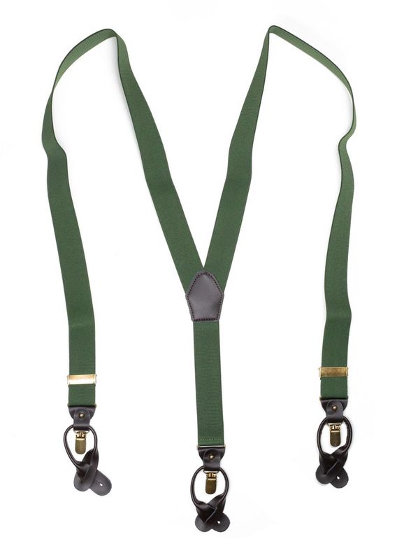 Bretels met Lederen Straps – Groen