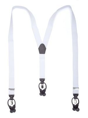 Bretels met Lederen Straps – Wit