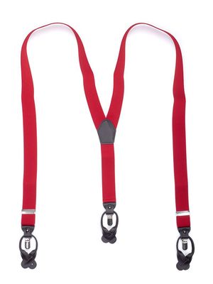 Bretels met Lederen Straps – Rood