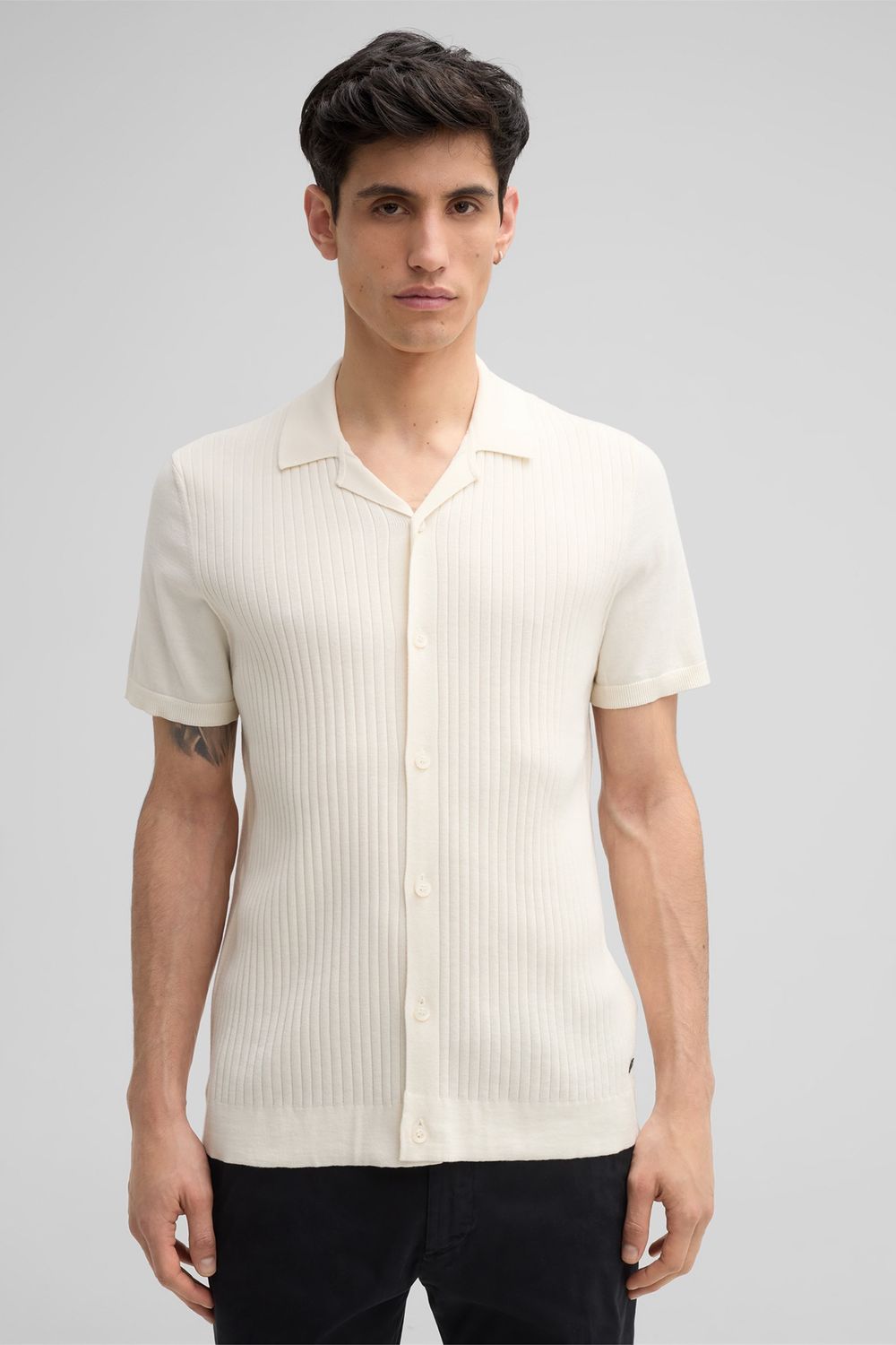 Short Sleeve Shirt Vincent - Ecru 10019476 102
