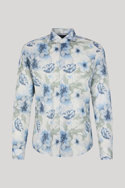 JOOP! Gebloemde Shirt - Linnen Katoen - Pai 10019578-405