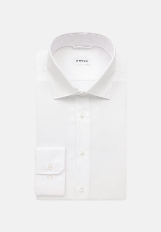Slim Fit Overhemd - Twill Wit 01.643510-01