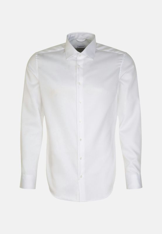 Overhemd – Slim Fit – Extra Fine Twill – Wit