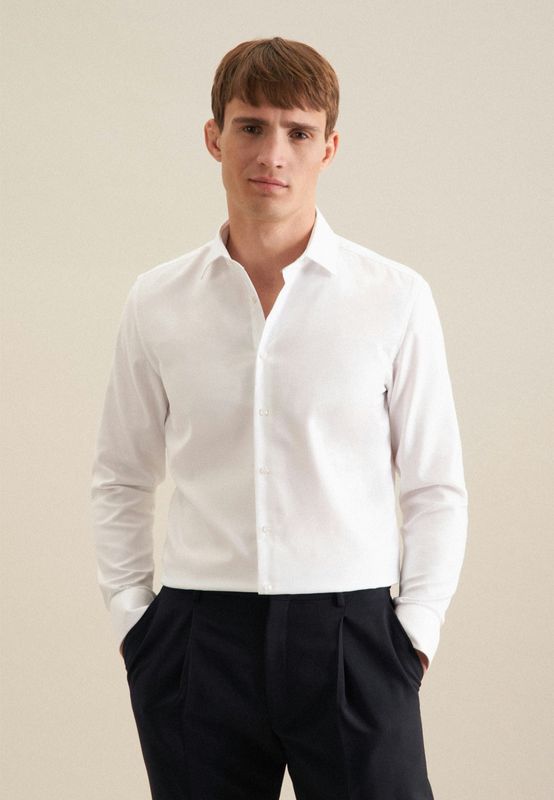 Overhemd Slim Fit - Wit Twill 01.653690 01