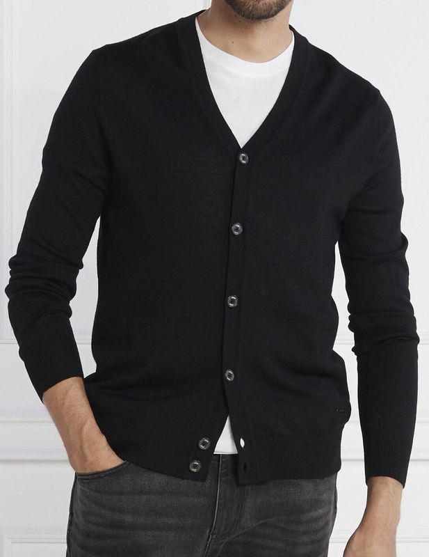 Vest Danilon Zwart - Merino Wol 10012053 001