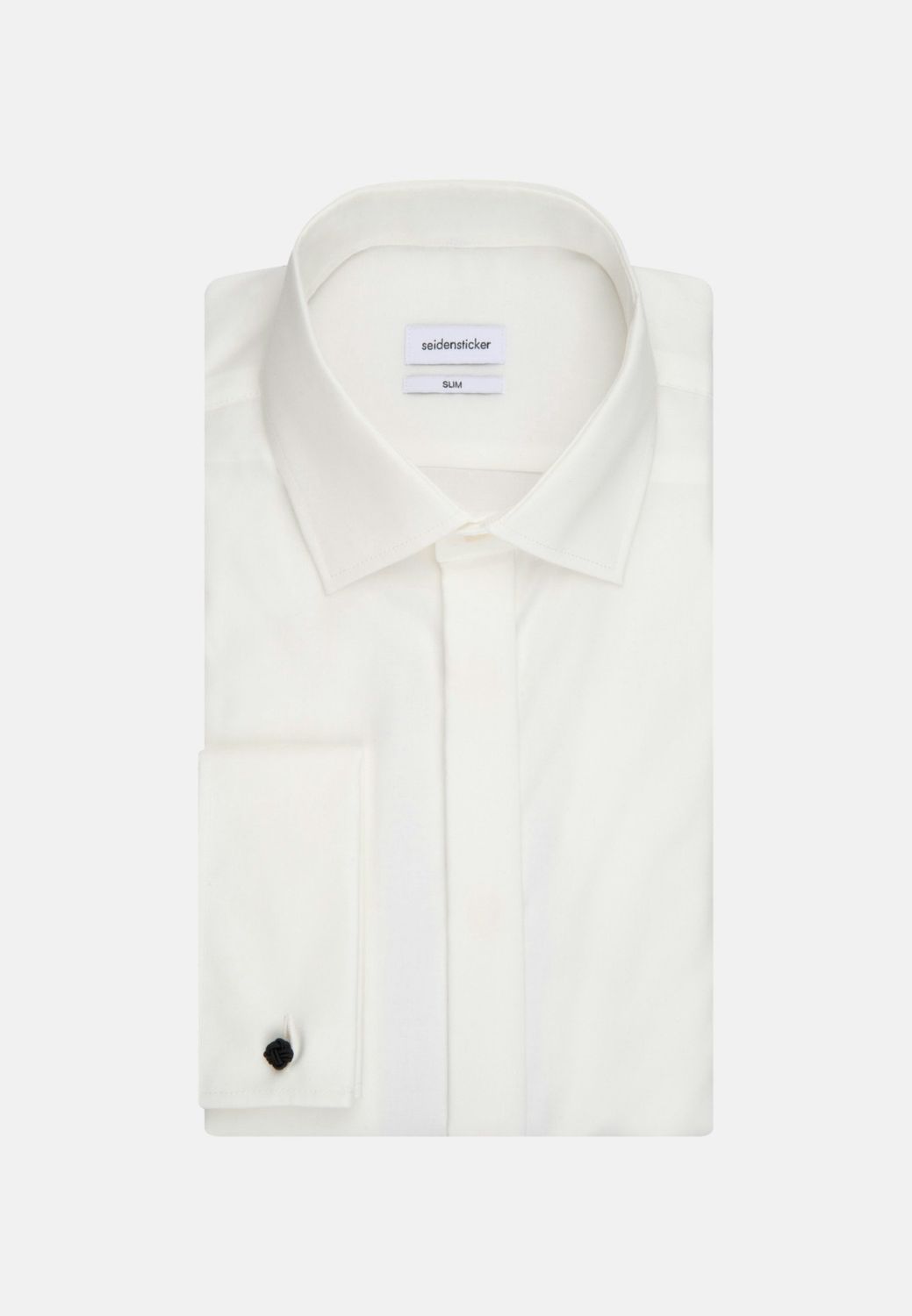Slim Fit Trouwoverhemd Gebroken Wit – Blinde Sluiting | 01.675674