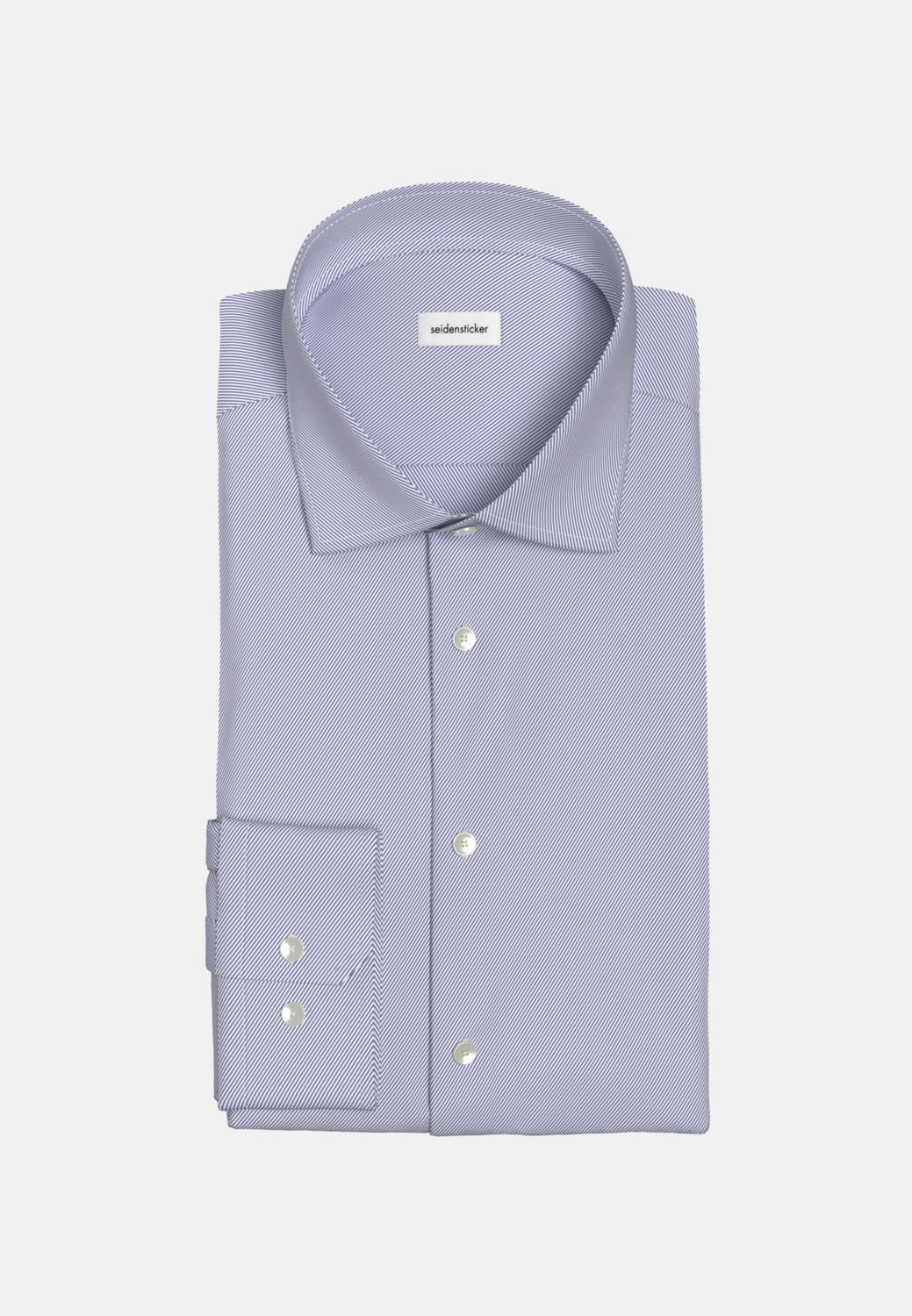 Overhemd Slim Fit - Blauw Twill 01.653690 12