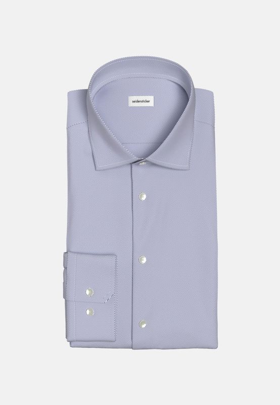 Overhemd Slim Fit - Blauw Twill 01.653690 12