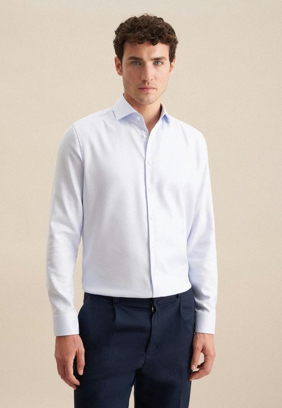 Overhemd Regular Fit - Blauw Structure 01.145657-10