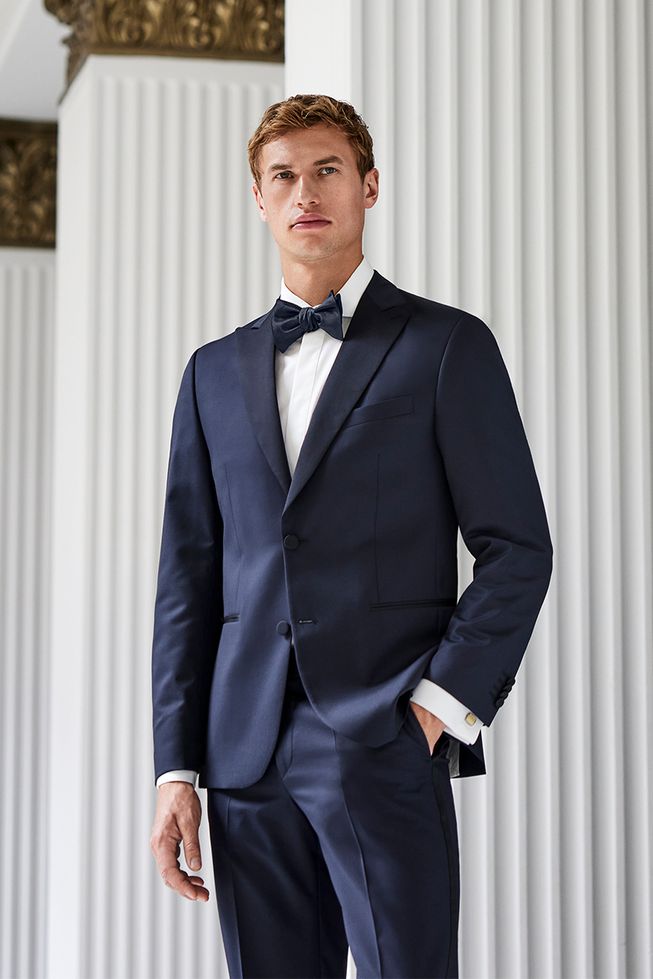 Smoking 100% Wol - Donkerblauw Super 130 Guabello - 80.134 63