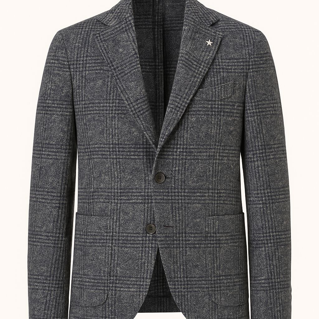 AT.P.CO Colbert - Alan - Donkerblauw Ruit- Wol Blend
