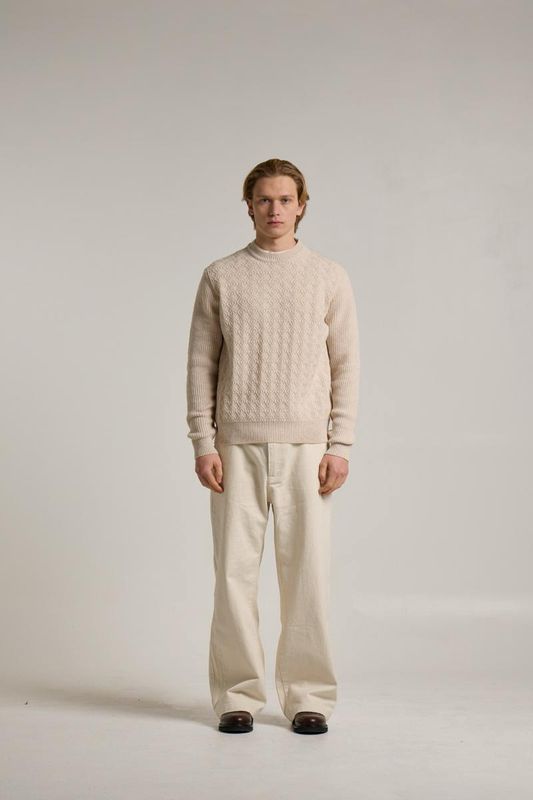 Wool &amp; Co Trui – Shetland Wool – Ecru