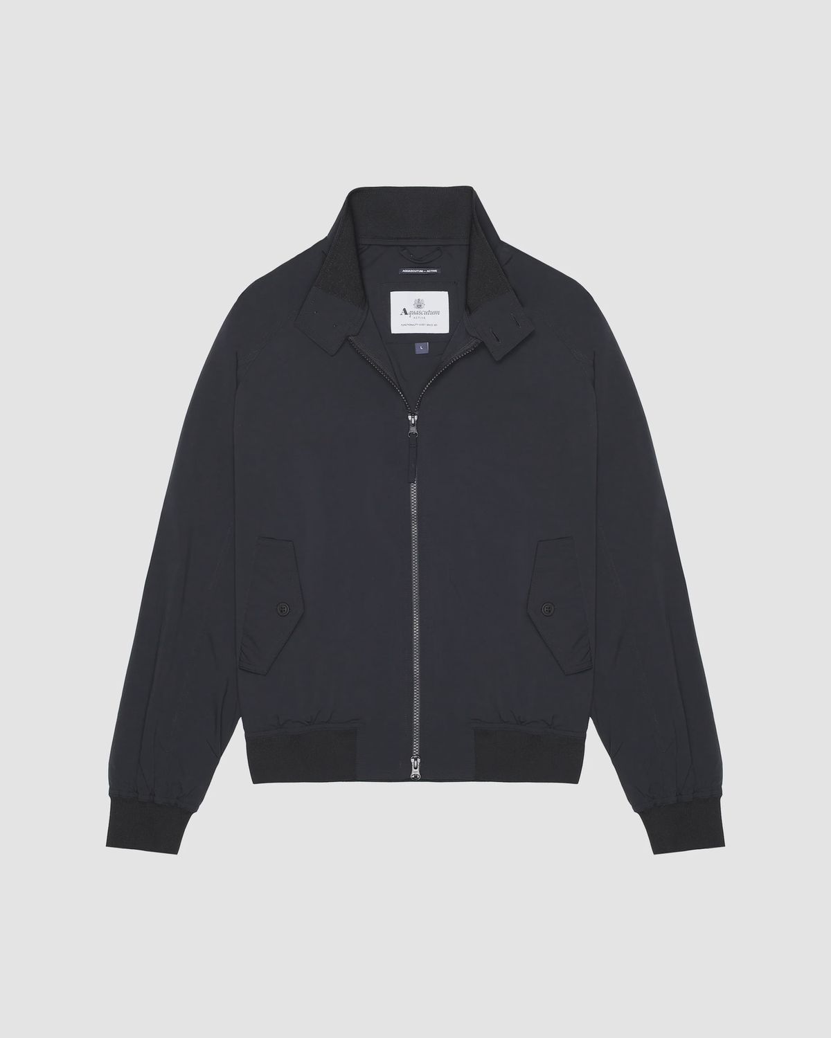 Aquascutum – Stretch Harrington – Zwart - Waterafstotend &amp; Lichtgewicht