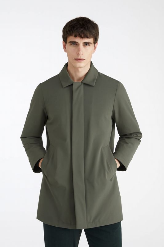 AT.P.CO Benson Car Coat - Dark Green