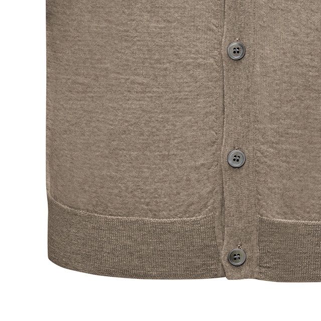 Webb. Knitted Waistcoat – Taupe