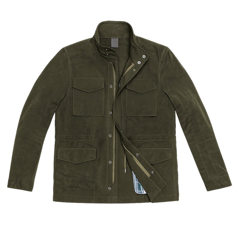 Field Jacket - Webb. - Green Waxed Cotton - W0005