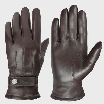 Pearlwood Brooks - Donkerbruine Handschoenen – Lamsleer met Cashmere Voering