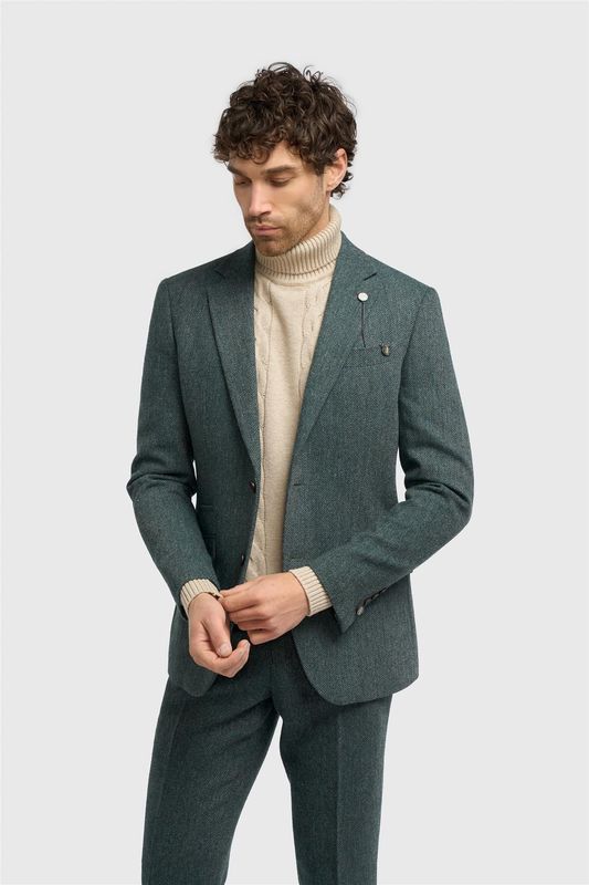 Colbert – Thomas Olive Green Tweed