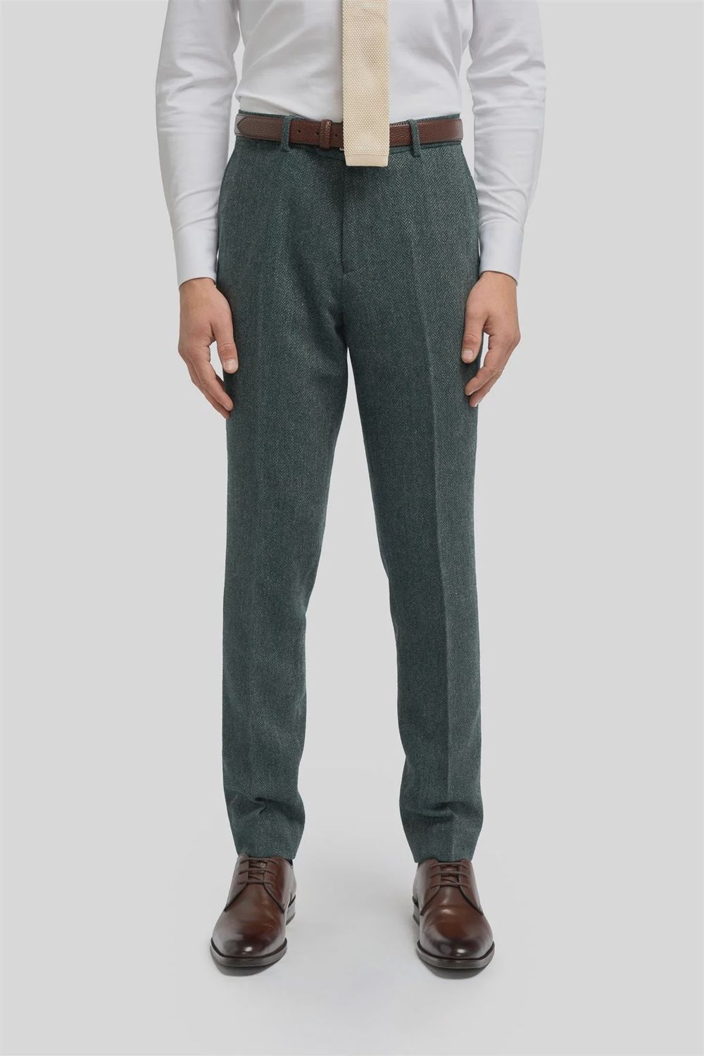 Pantalon – Thomas Olive Green Tweed