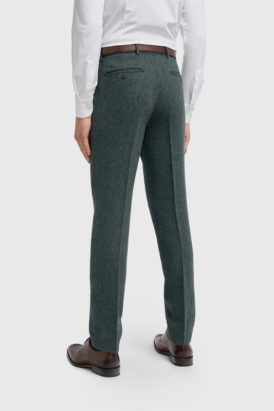 Pantalon – Thomas Olive Green Tweed