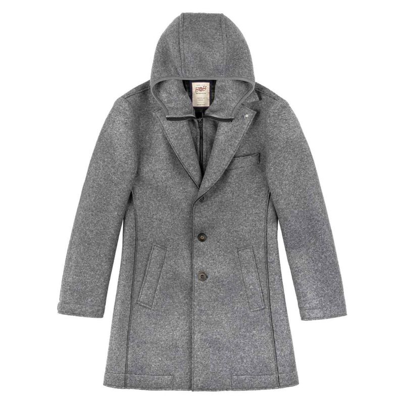 Bob Company Jas - Lichtgrijs Andy 153 – Uitritsbare Windbreaker &amp; Capuchon