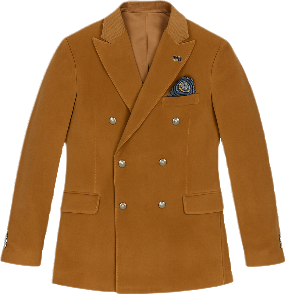 Bob Company - Double Breasted Colbert - Fluweel Bruin Beige Carlow 112