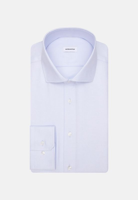 Seidensticker Overhemd - Slim Fit -Licht Blauw Visgraat 01.845240.12