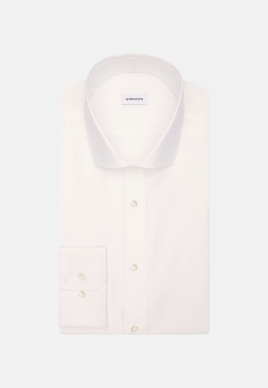 Seidensticker Shirt - Regular Fit - Wit Visgraat 01.845261.01