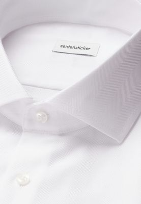 Seidensticker Shirt - Regular Fit - Wit Visgraat 01.845261.01