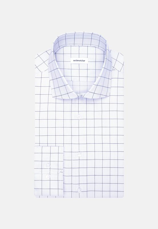 Seidensticker Shirt - Regular Fit - Lichtblauw Geruit 01.845277.12