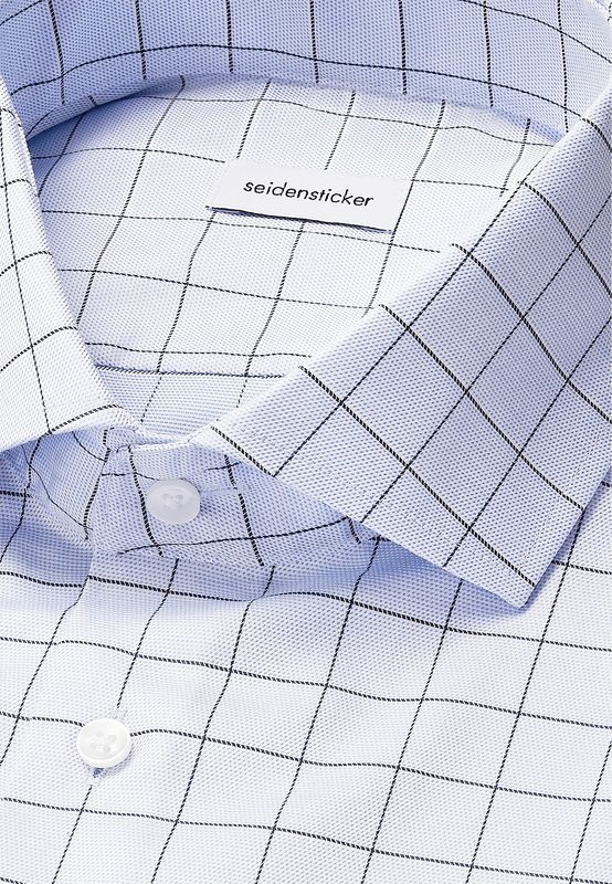 Seidensticker Shirt - Regular Fit - Lichtblauw Geruit 01.845277.12