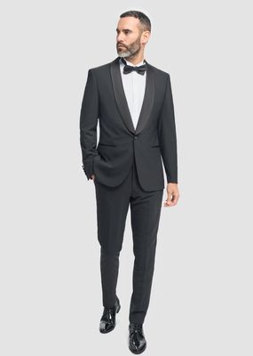 Zwarte Dinner Jacket -Travel Wool Blend Aspen Cavani