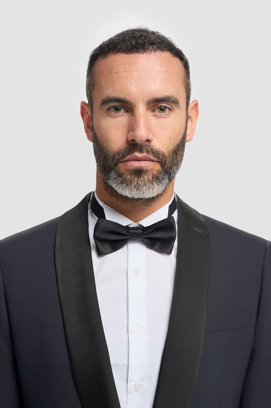 Donkerblauwe Dinner Jacket - Travel Wool Blend Aspen Cavani