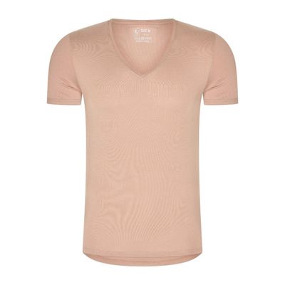 T-Shirt RJ Madrid – Tencel Invisible Ondershirt 2-pack Zandkleur