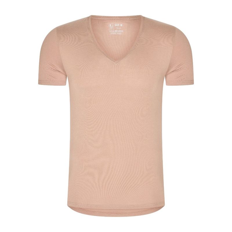 T-Shirt RJ Madrid – Tencel Invisible Ondershirt 2-pack Zandkleur