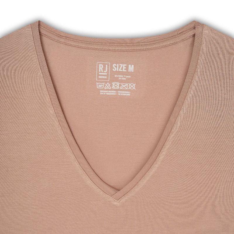 T-Shirt RJ Madrid – Tencel Invisible Ondershirt 2-pack Zandkleur