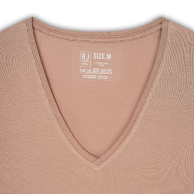 T-Shirt RJ Madrid – Tencel Invisible Ondershirt 2-pack Zandkleur