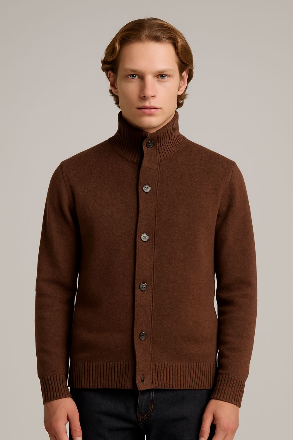 Wool &amp; Co Vest – Bruin – Made in Italy