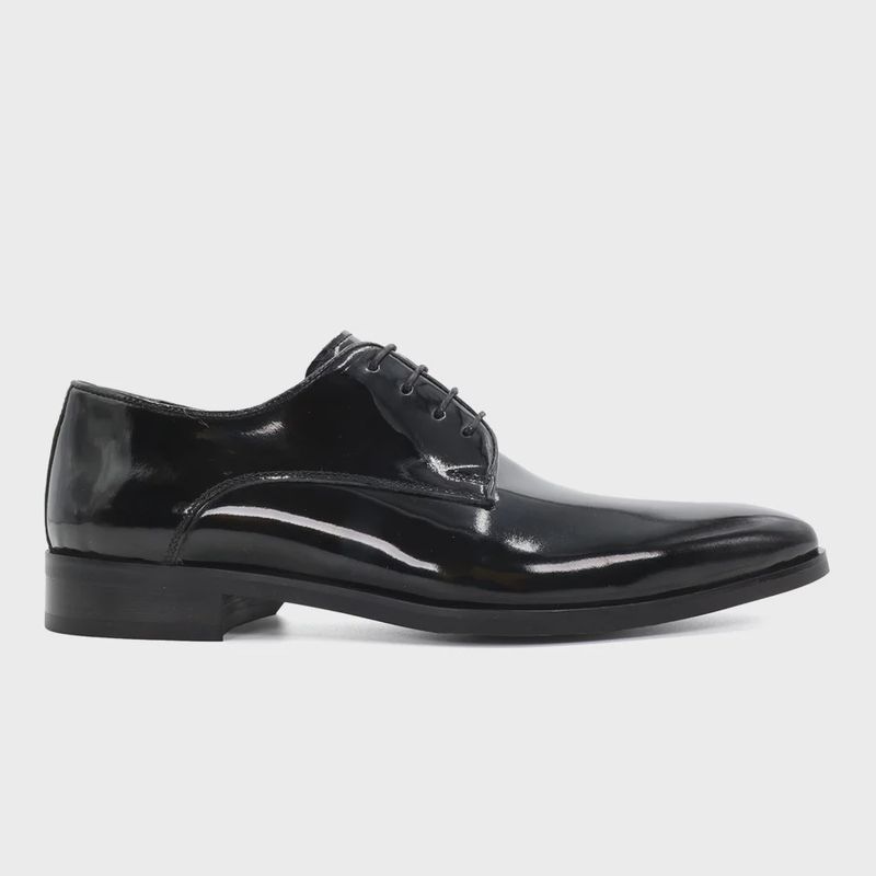 Melik Black Jack Zwarte Lakschoen – Derby