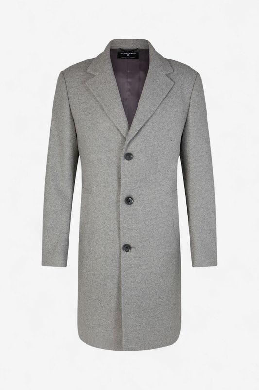 Strellson Adria Light Grey Men’s Overcoat – Wool Blend – 10016436-030