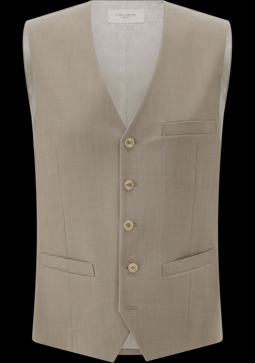 Beige Gilet Winslow - 100% Scheerwol