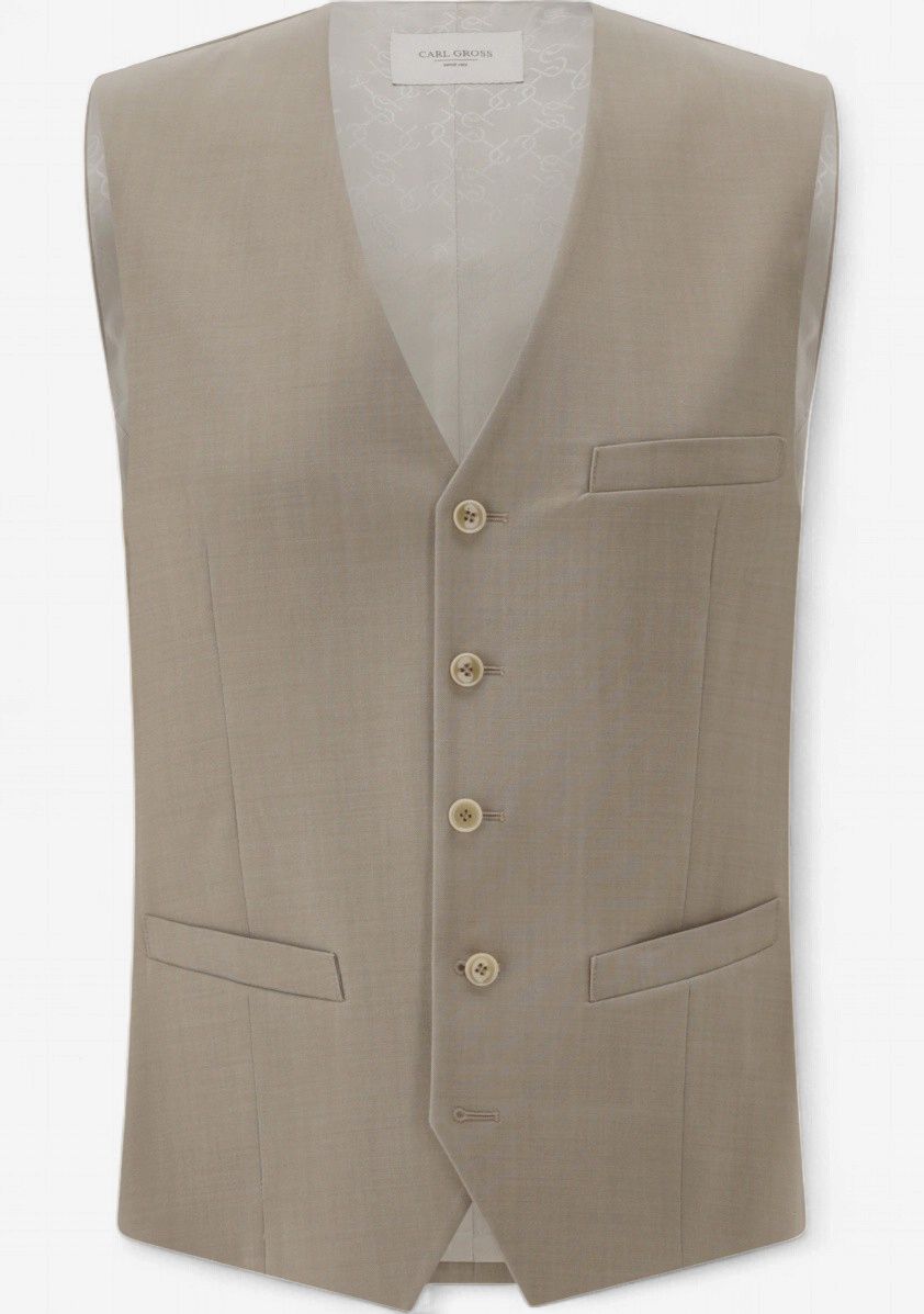 Beige Gilet Winslow - 100% Scheerwol