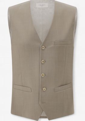 Beige Gilet Winslow - 100% Scheerwol
