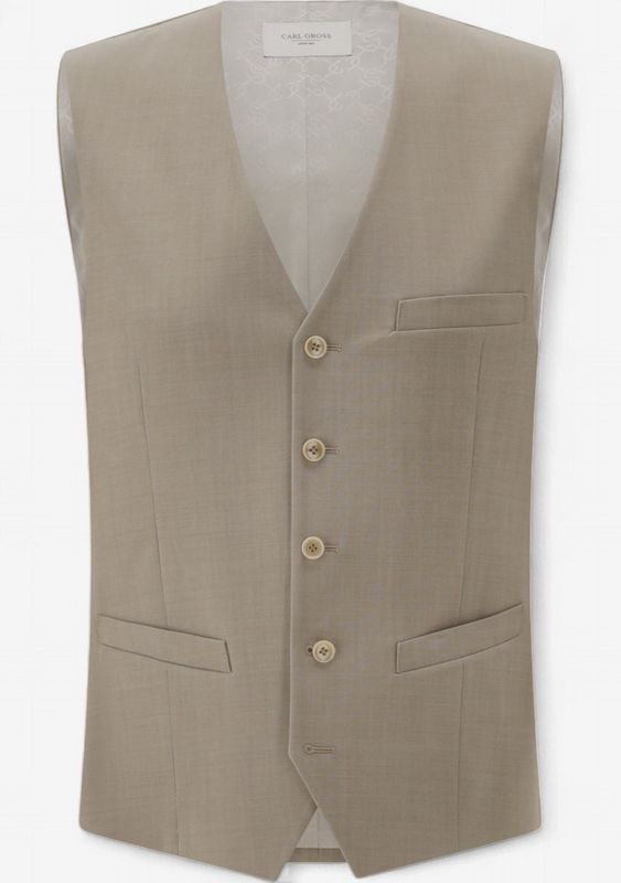 Beige Gilet Winslow - 100% Scheerwol