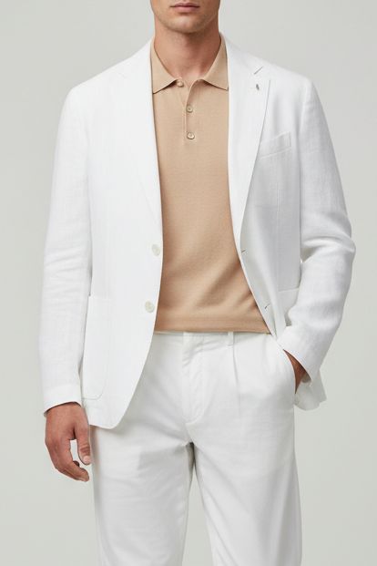 Colbert GEGE – Linnen Tencel Wit